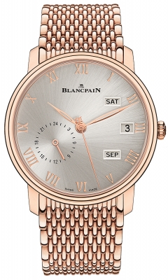 Buy this new Blancpain Villeret Quantieme Annual GMT 40mm 6670a-3642-mmb mens watch for the discount price of £53,680.00. UK Retailer.