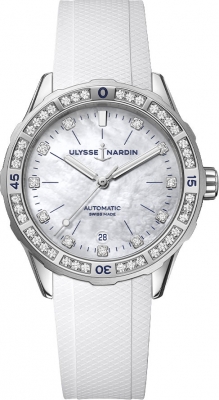 Buy this new Ulysse Nardin Lady Diver 39mm 8163-182B-3/10 ladies watch for the discount price of £9,205.00. UK Retailer.