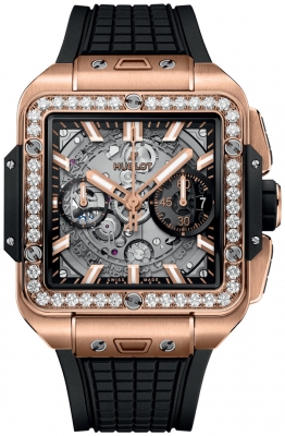 Buy this new Hublot Square Bang 42mm 821.OX.0180.RX.1204 mens watch for the discount price of £38,280.00. UK Retailer.