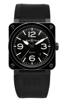 Buy this new Bell & Ross BR03-92 Automatic 42mm BR03-92 Black Ceramic mens watch for the discount price of £2,610.00. UK Retailer.