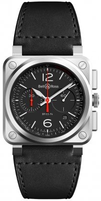 Buy this new Bell & Ross BR03-94 Chronograph 42mm BR0394-BLC-ST/SCA mens watch for the discount price of £4,165.00. UK Retailer.