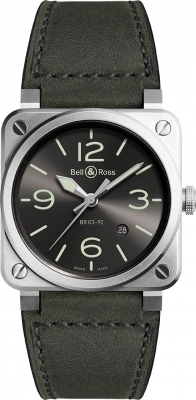 Buy this new Bell & Ross BR03-92 Automatic 42mm BR0392-GC3-ST/SCA mens watch for the discount price of £2,720.00. UK Retailer.