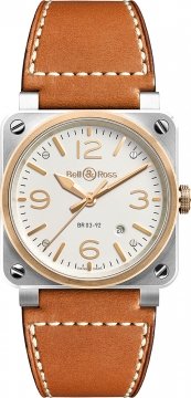 Buy this new Bell & Ross BR03-92 Automatic 42mm BR0392-ST-PG/SCA mens watch for the discount price of £2,880.00. UK Retailer.
