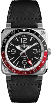 Buy this new Bell & Ross BR03 GMT 42mm BR0393-BL-ST/SCA mens watch for the discount price of £3,230.00. UK Retailer.