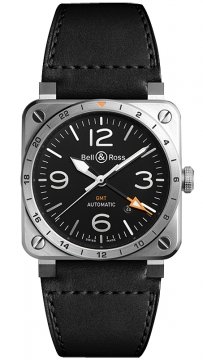 Buy this new Bell & Ross BR03 GMT 42mm BR0393-GMT-ST/SCA mens watch for the discount price of £2,550.00. UK Retailer.