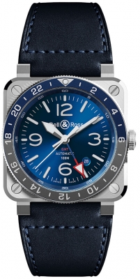 Buy this new Bell & Ross BR03 GMT 42mm BR0393-BLU-ST/SCA mens watch for the discount price of £3,230.00. UK Retailer.