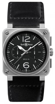 Buy this new Bell & Ross BR03-94 Chronograph 42mm BR0394-BL-SI/SCA mens watch for the discount price of £3,330.00. UK Retailer.