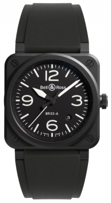 Buy this new Bell & Ross BR 03 Automatic 41mm BR03A-BL-CE/SRB mens watch for the discount price of £3,256.00. UK Retailer.