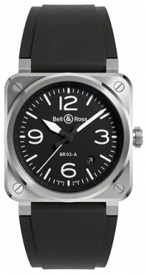 Buy this new Bell & Ross BR 03 Automatic 41mm BR03A-BL-ST/SRB mens watch for the discount price of £2,720.00. UK Retailer.