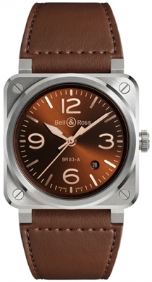 Buy this new Bell & Ross BR 03 Automatic 41mm BR03A-GH-ST/SCA mens watch for the discount price of £2,905.00. UK Retailer.