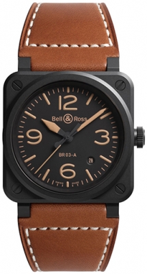 Buy this new Bell & Ross BR 03 Automatic 41mm BR03A-HER-CE/SCA mens watch for the discount price of £3,344.00. UK Retailer.