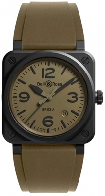 Buy this new Bell & Ross BR 03 Automatic 41mm BR03A-MIL-CE/SRB mens watch for the discount price of £3,432.00. UK Retailer.