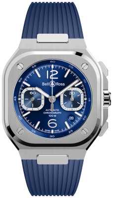 Buy this new Bell & Ross BR 05 Chronograph 42mm BR05C-BLU-ST/SRB mens watch for the discount price of £4,565.00. UK Retailer.