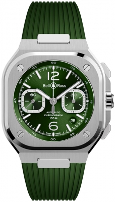 Buy this new Bell & Ross BR 05 Chronograph 42mm BR05C-GN-ST/SRB mens watch for the discount price of £4,675.00. UK Retailer.