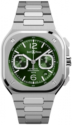 Buy this new Bell & Ross BR 05 Chronograph 42mm BR05C-GN-ST/SST mens watch for the discount price of £5,100.00. UK Retailer.