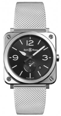 Buy this new Bell & Ross BR S Quartz 39mm BRS-BLC-ST/SST midsize watch for the discount price of £1,575.00. UK Retailer.