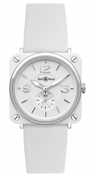 Buy this new Bell & Ross BR S Quartz 39mm BRS White Ceramic midsize watch for the discount price of £1,575.00. UK Retailer.