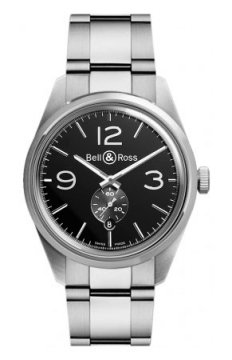 Buy this new Bell & Ross BR 123 Vintage BRV 123 Officer Black Bracelet mens watch for the discount price of £1,755.00. UK Retailer.