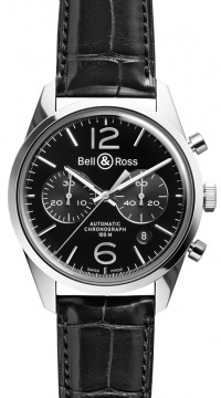 Buy this new Bell & Ross BR 126 Vintage BRV 126 Officer Black mens watch for the discount price of £2,709.00. UK Retailer.