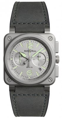 Buy this new Bell & Ross BR03-94 Chronograph 42mm BR0394-GR-ST/SCA mens watch for the discount price of £4,050.00. UK Retailer.