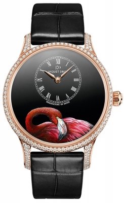Buy this new Jaquet Droz Les Ateliers d'Art Petite Heure Minute Enamel Painting 39mm j005013217 ladies watch for the discount price of £29,255.00. UK Retailer.