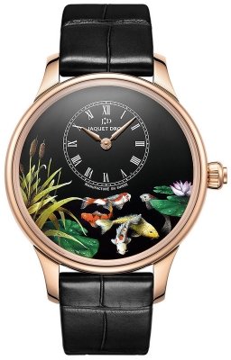 Buy this new Jaquet Droz Les Ateliers d'Art Petite Heure Minute Enamel Painting 39mm j005013218 ladies watch for the discount price of £22,622.00. UK Retailer.