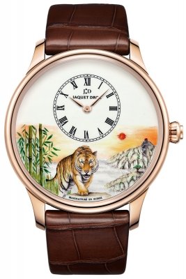 Buy this new Jaquet Droz Les Ateliers d'Art Petite Heure Minute Enamel Painting 43mm j005033312 mens watch for the discount price of £22,721.00. UK Retailer.