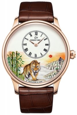 Jaquet Droz Les Ateliers d'Art Petite Heure Minute Enamel Painting 43mm j005033312 watch