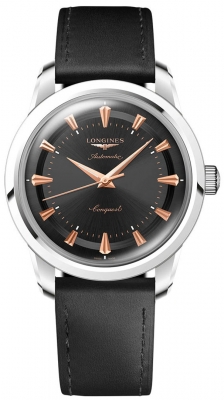 Buy this new Longines Conquest Heritage 38mm L1.649.4.52.2 mens watch for the discount price of £2,385.00. UK Retailer.