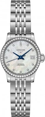 Buy this new Longines Record 26mm L2.320.0.87.6 ladies watch for the discount price of £3,825.00. UK Retailer.