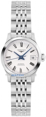 Buy this new Longines Record 26mm L2.320.4.11.6 ladies watch for the discount price of £1,890.00. UK Retailer.