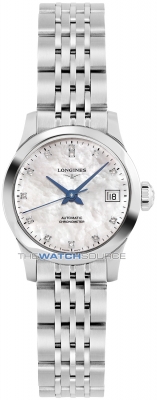 Buy this new Longines Record 26mm L2.320.4.87.6 ladies watch for the discount price of £2,205.00. UK Retailer.