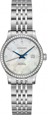 Buy this new Longines Record 30mm L2.321.0.87.6 ladies watch for the discount price of £4,230.00. UK Retailer.