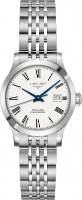 Buy this new Longines Record 30mm L2.321.4.11.6 ladies watch for the discount price of £1,890.00. UK Retailer.