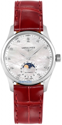 Buy this new Longines Master Automatic Moonphase 34mm L2.409.4.87.2 ladies watch for the discount price of £2,520.00. UK Retailer.