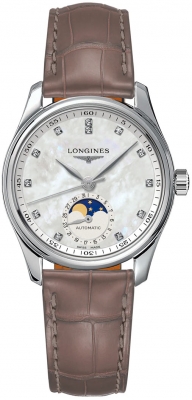 Buy this new Longines Master Automatic Moonphase 34mm L2.409.4.87.4 ladies watch for the discount price of £2,241.00. UK Retailer.