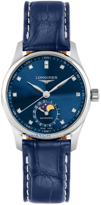 Buy this new Longines Master Automatic Moonphase 34mm L2.409.4.97.0 ladies watch for the discount price of £2,520.00. UK Retailer.