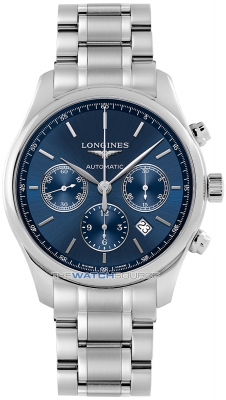 Buy this new Longines Master Automatic Chronograph 42mm L2.759.4.92.6 mens watch for the discount price of £2,655.00. UK Retailer.