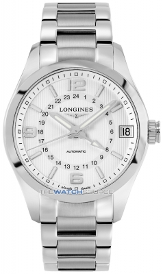 Buy this new Longines Conquest Classic Automatic GMT 42mm L2.799.4.76.6 mens watch for the discount price of £1,692.00. UK Retailer.