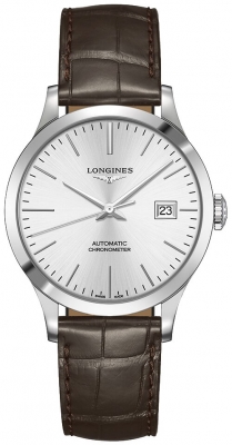 Buy this new Longines Record 38.5mm L2.820.4.72.2 midsize watch for the discount price of £1,452.00. UK Retailer.