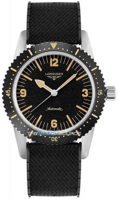 Buy this new Longines Heritage Skin Diver L2.822.4.56.9 mens watch for the discount price of £2,200.00. UK Retailer.