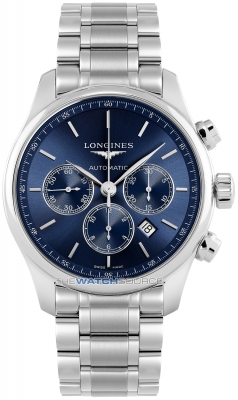 Buy this new Longines Master Automatic Chronograph 44mm L2.859.4.92.6 mens watch for the discount price of £2,745.00. UK Retailer.