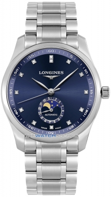 Buy this new Longines Master Moonphase Automatic 40mm L2.909.4.97.6 mens watch for the discount price of £2,520.00. UK Retailer.