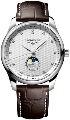 Buy this new Longines Master Moonphase Automatic 42mm L2.919.4.77.3 mens watch for the discount price of £2,565.00. UK Retailer.
