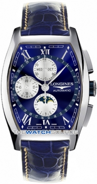 Buy this new Longines Evidenza Automatic Chronograph Moonphase XL L2.688.4.98.2 mens watch for the discount price of £2,010.00. UK Retailer.