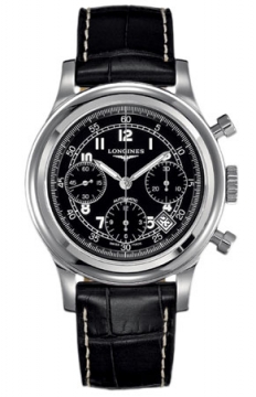 Buy this new Longines Heritage Chronograph L2.745.4.53.4 mens watch for the discount price of £1,025.00. UK Retailer.