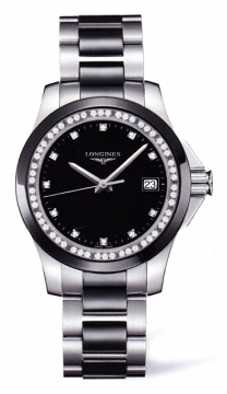 Buy this new Longines Conquest Quartz 35mm L3.281.0.57.7 ladies watch for the discount price of £1,140.00. UK Retailer.