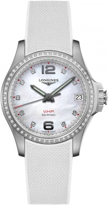 Buy this new Longines Conquest V.H.P. 36mm L3.316.0.87.9 ladies watch for the discount price of £2,151.00. UK Retailer.