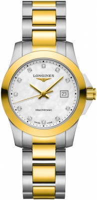 Buy this new Longines Conquest Quartz Ladies 29.5mm L3.376.3.87.7 ladies watch for the discount price of £1,305.00. UK Retailer.