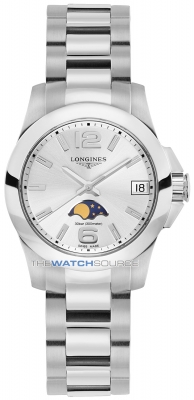 Buy this new Longines Conquest Quartz Ladies 29.5mm L3.380.4.76.6 ladies watch for the discount price of £1,170.00. UK Retailer.